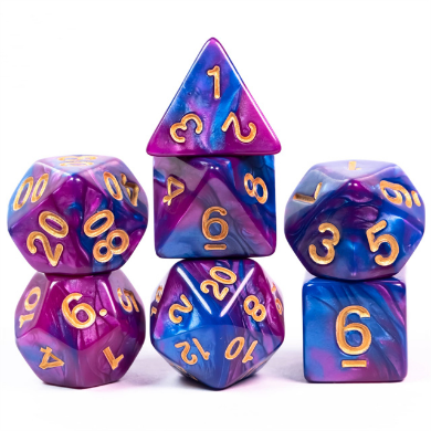 Between Dimensions RPG Dice Set - Bards & Cards