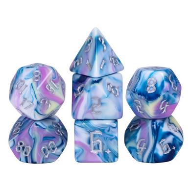 Blooming Violets RPG Dice Set - Bards & Cards