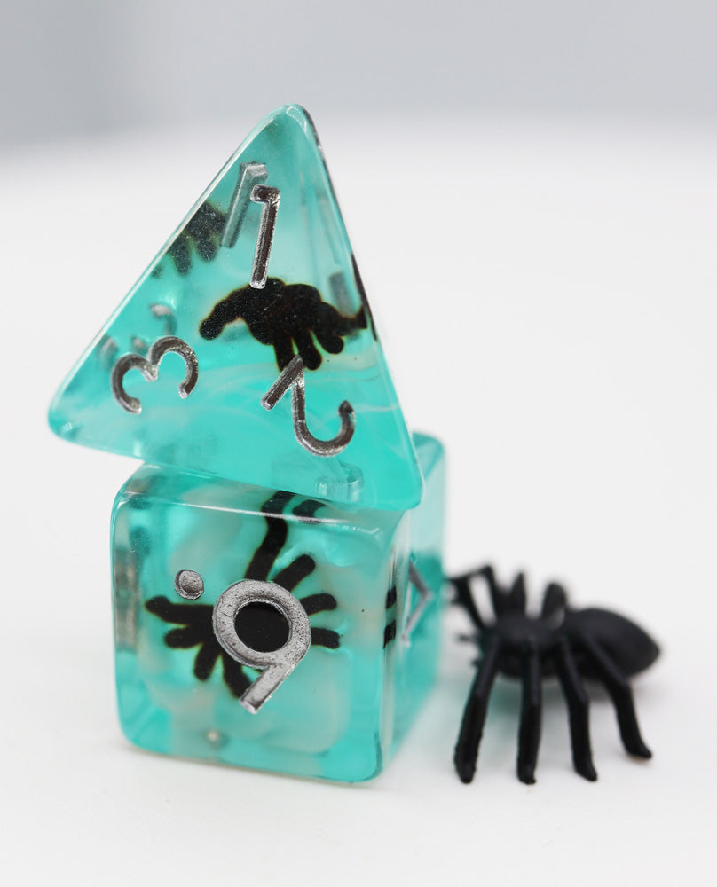 Blue Tarantula RPG Dice Set - Bards & Cards