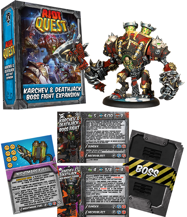 Riot Quest Kaechev and Deathjack Boss Fight Expansion - Bards & Cards