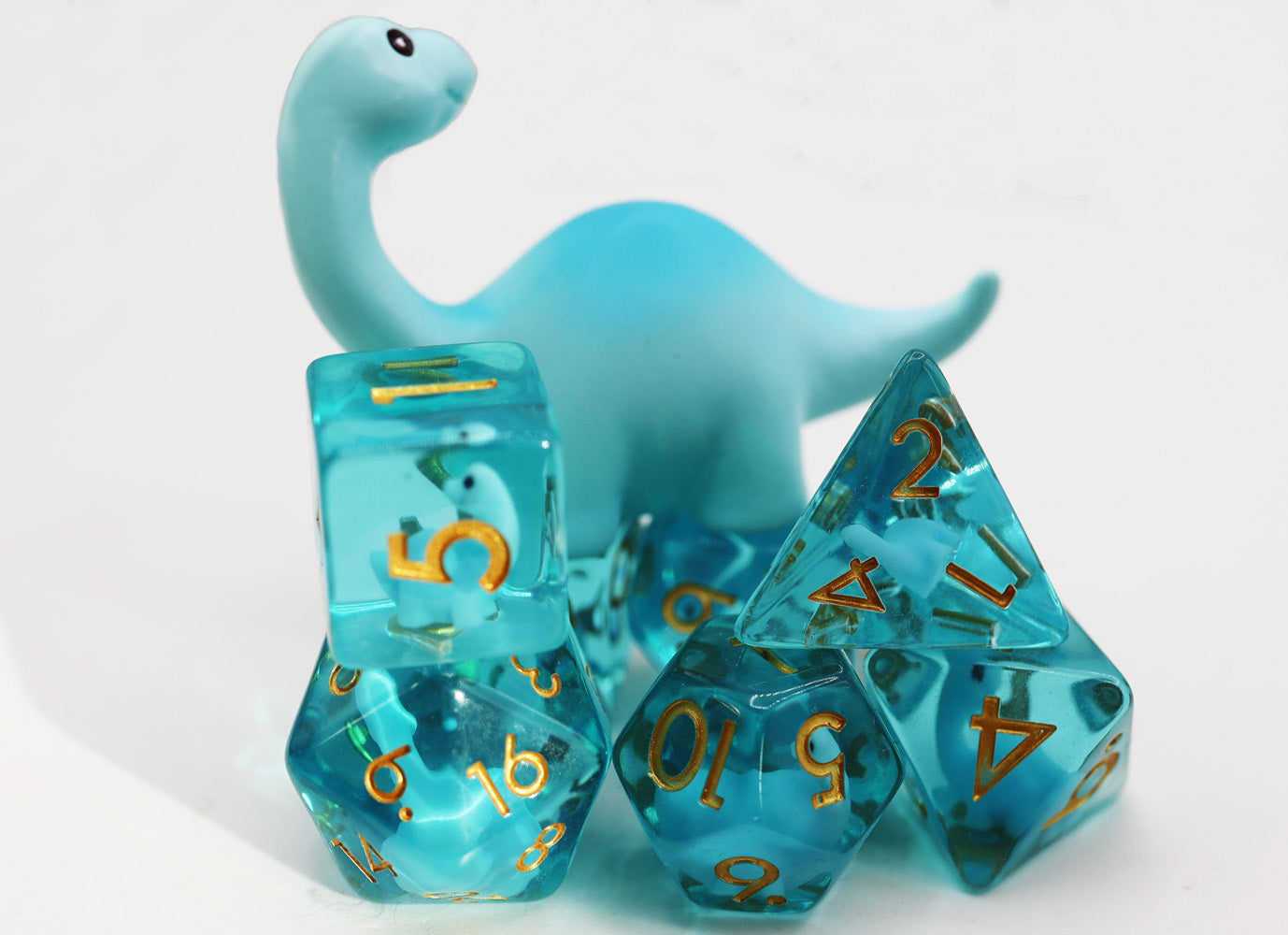 Brontosaurus RPG Dice Set - Bards & Cards