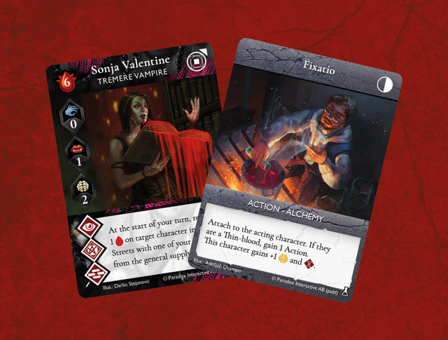 Vampire The Masquerade Rivals ECG: Blood & Alcemy Expansion - Bards & Cards
