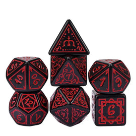 Cryptic Knots: Dried Blood RPG Dice Set - Bards & Cards