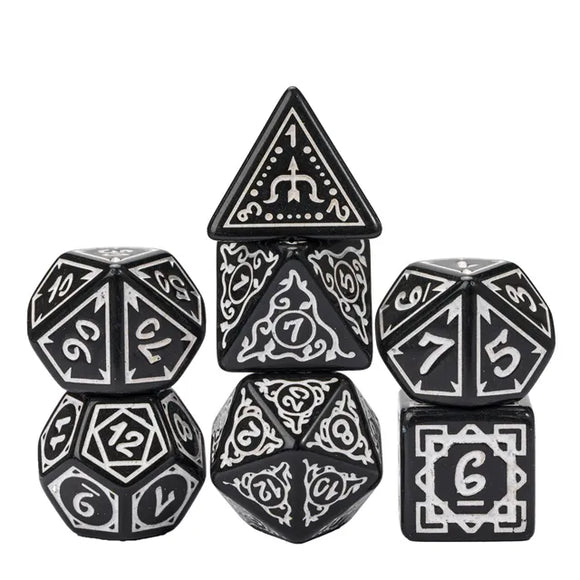 Cryptic Knots: Misty RPG Dice Set - Bards & Cards