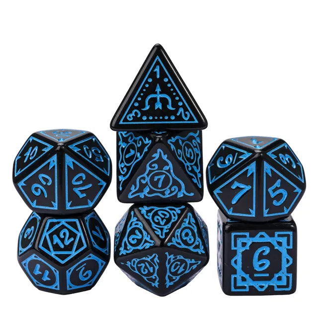 Cryptic Knots: Ocean RPG Dice Set - Bards & Cards