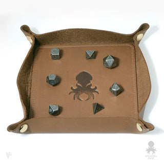 Kraken Dice Leather Dice Tray - Bards & Cards