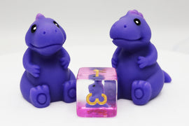 Purple T-Rex RPG Dice Set - Bards & Cards