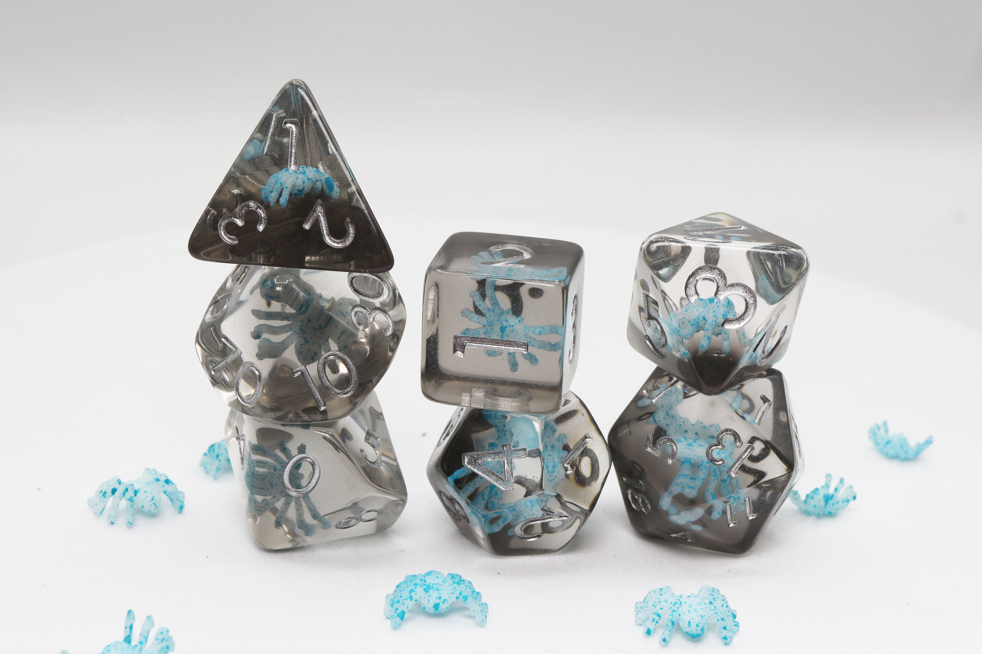 Water Spider RPG Dice Set - Bards & Cards