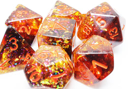 Pumpkin Light RPG Dice Set - Bards & Cards