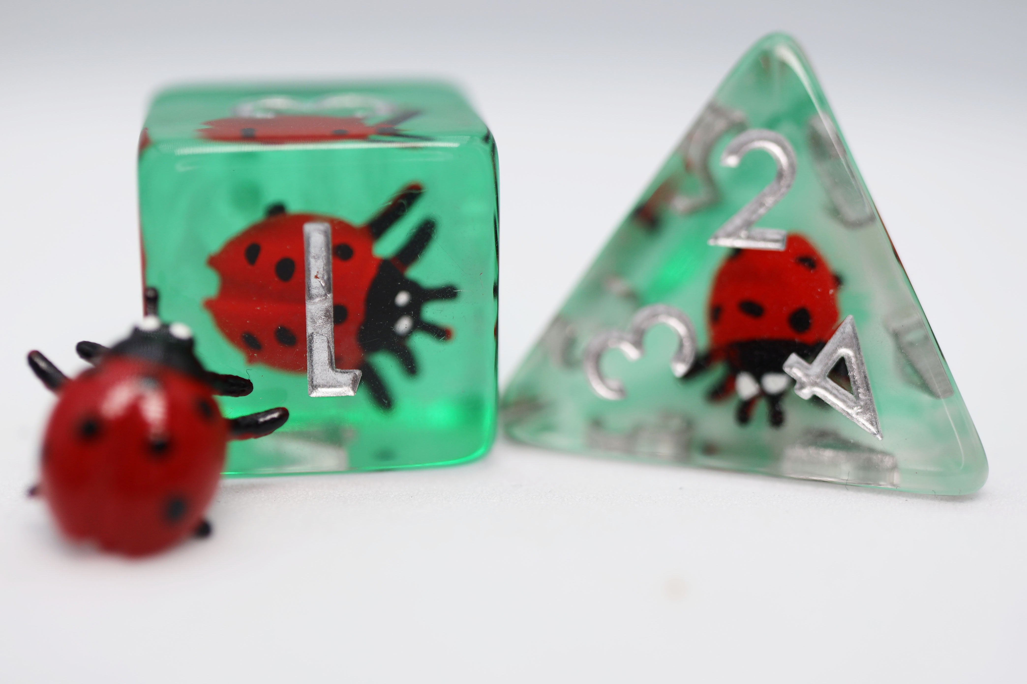 Lucky Ladybird RPG Dice Set - Bards & Cards