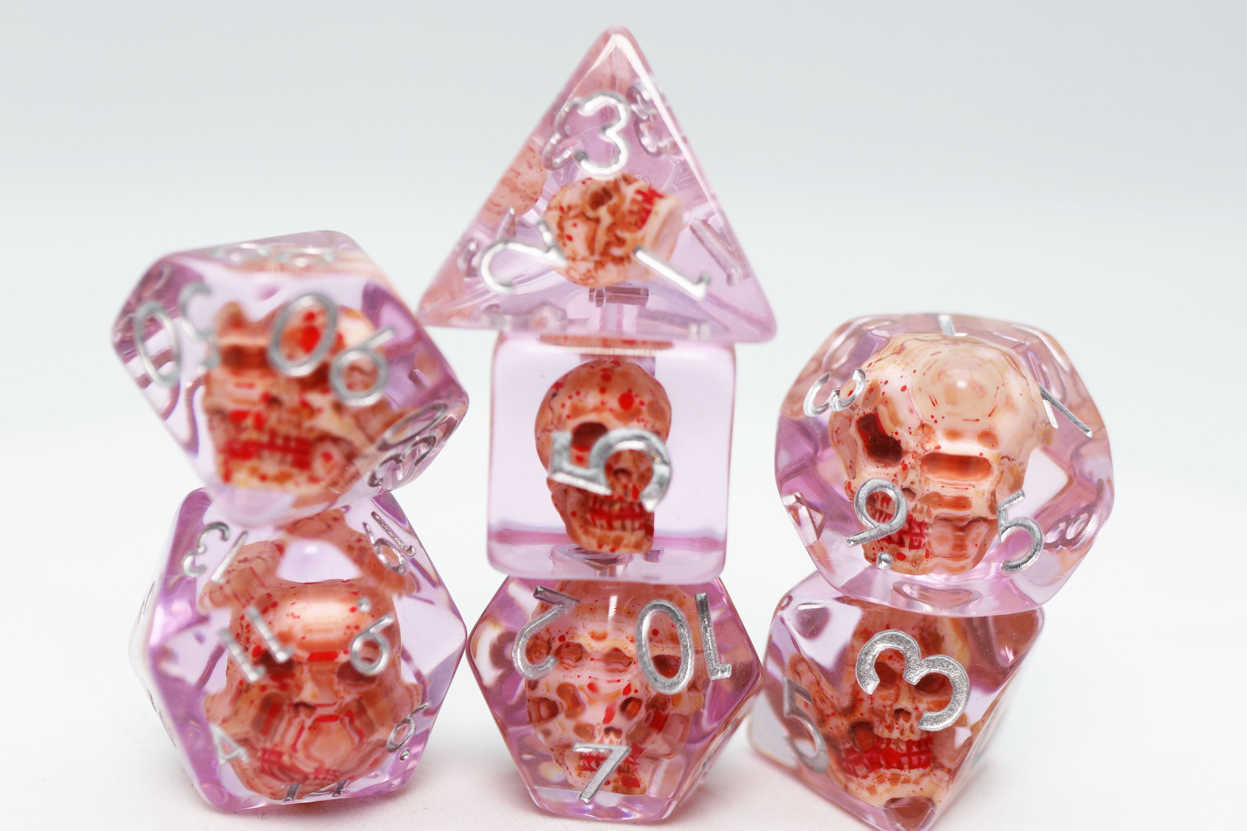 Bloody Skull RPG Dice Set - Bards & Cards