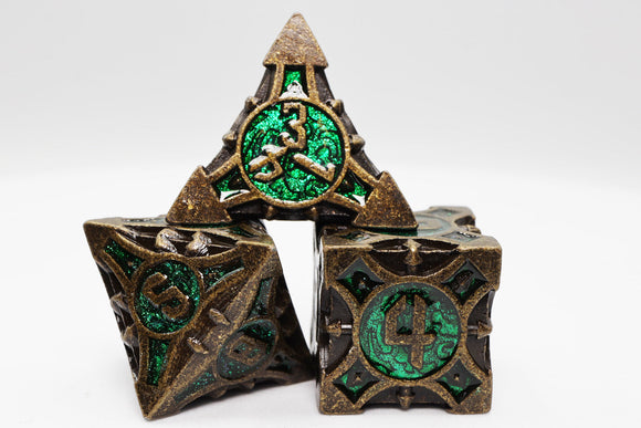 Quiver of Arrows: Ancient Forest Arrow - Metal RPG Dice Set - Bards & Cards