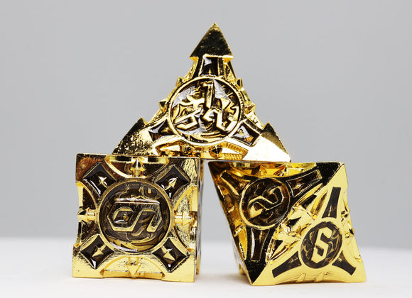 Quiver of Arrows: Imperial Gold Arrow - Metal RPG Dice Set - Bards & Cards