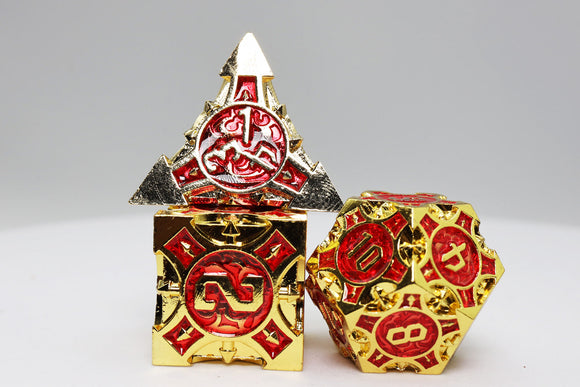 Quiver of Arrows: Royal Ruby Arrow - Metal RPG Dice Set - Bards & Cards