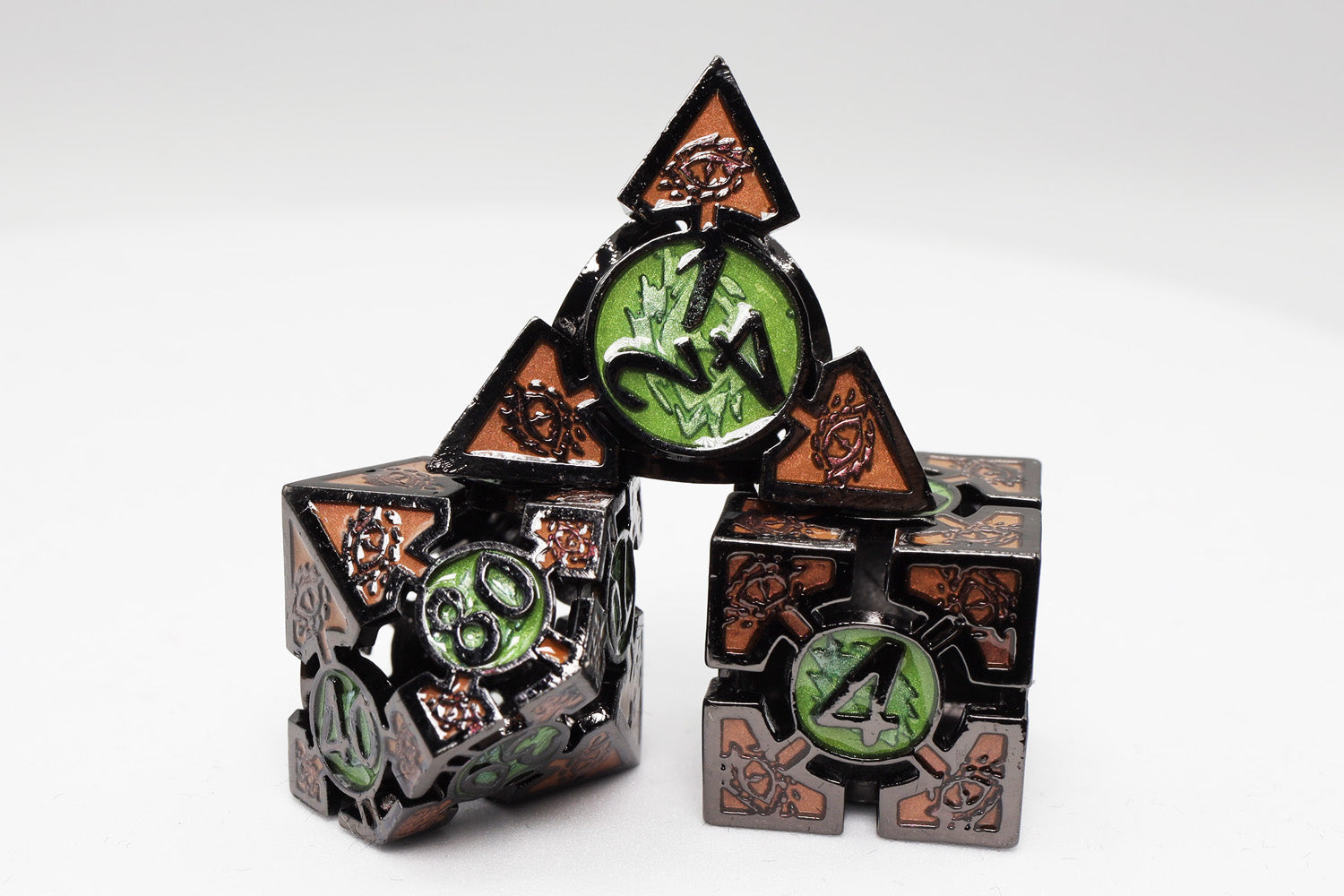 Oculus: Mesmerizing - Metal RPG Dice Set - Bards & Cards