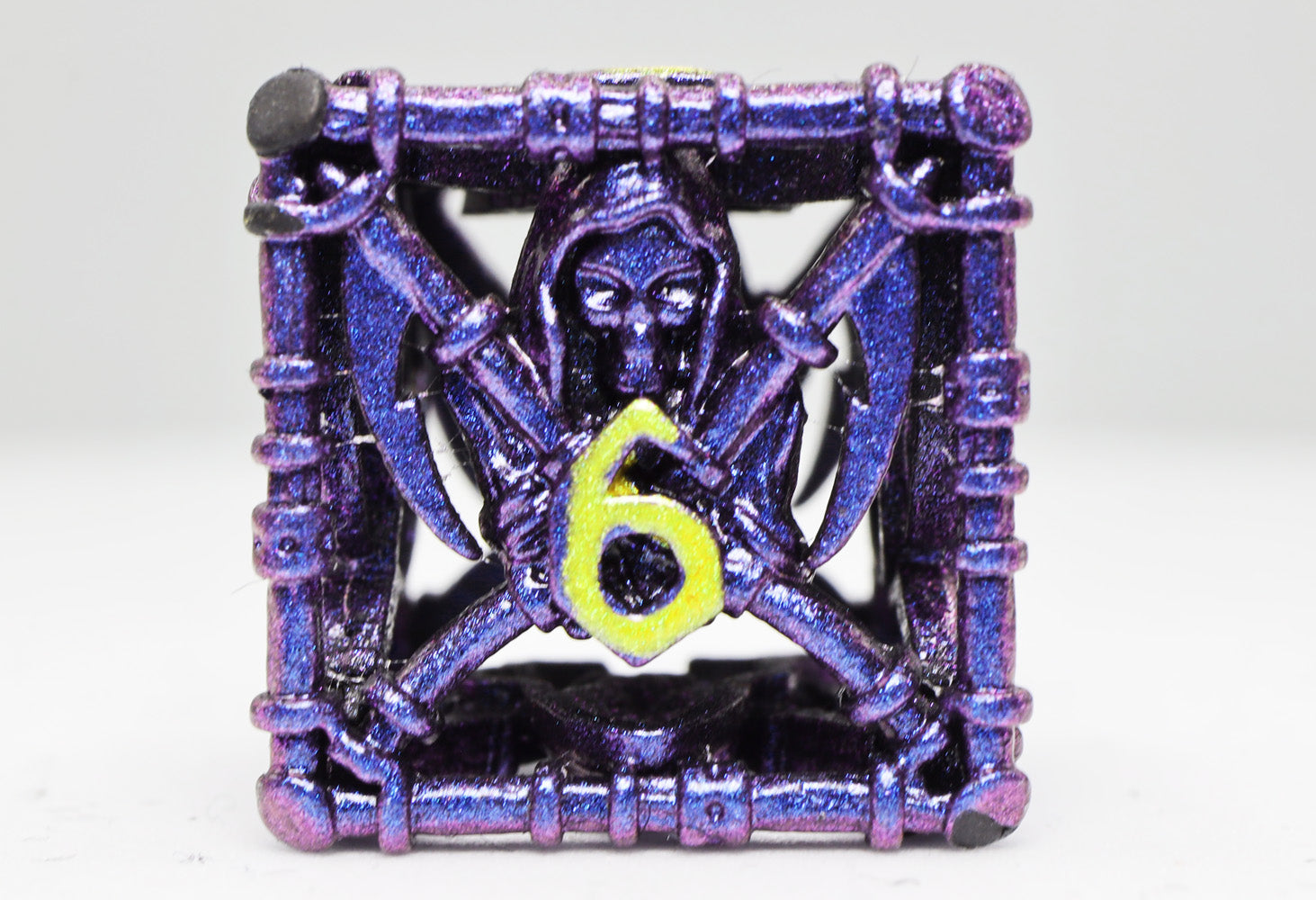 Grim Scythe: Purple - Metal RPG Dice Set - Bards & Cards