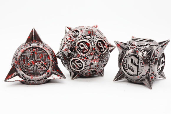 Meteor Storm: Abandoned Station - Metal RPG Dice Set - Bards & Cards