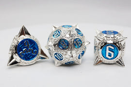 Meteor Storm: Bellatrix - Metal RPG Dice Set - Bards & Cards