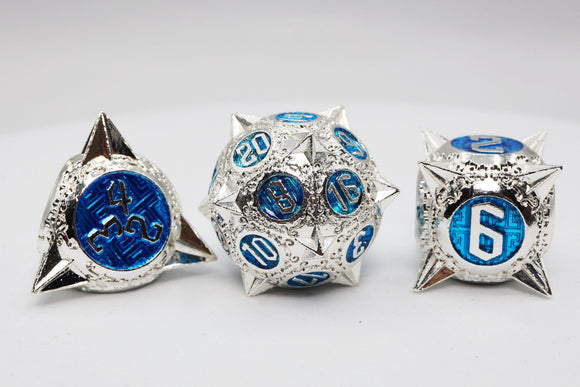 Meteor Storm: Bellatrix - Metal RPG Dice Set - Bards & Cards