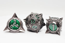Meteor Storm: Hunter's Moon - Metal RPG Dice Set - Bards & Cards