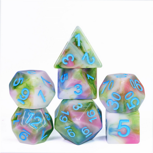 Field of Spring RPG Dice Set - Bards & Cards