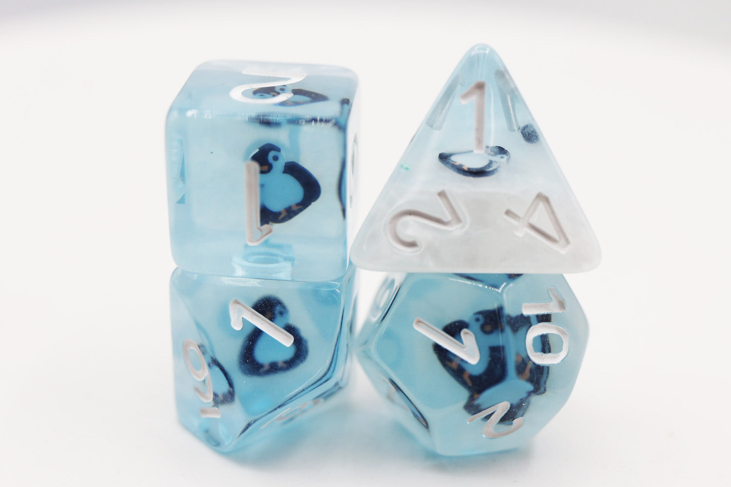 Frozen Penguin RPG Dice Set - Bards & Cards