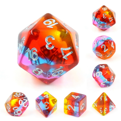 Golden Time RPG Dice Set - Bards & Cards