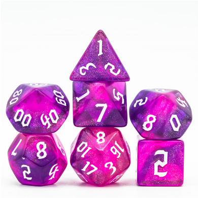 Gravity Elemental RPG Dice Set - Bards & Cards