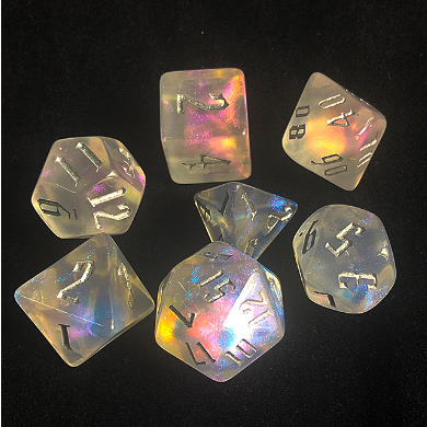 Ice Fae RPG Dice Set - Bards & Cards