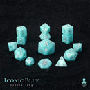 Kraken Dice - Iconic Blue: Everlasting 14pc Polyhedral Dice Set - Bards & Cards