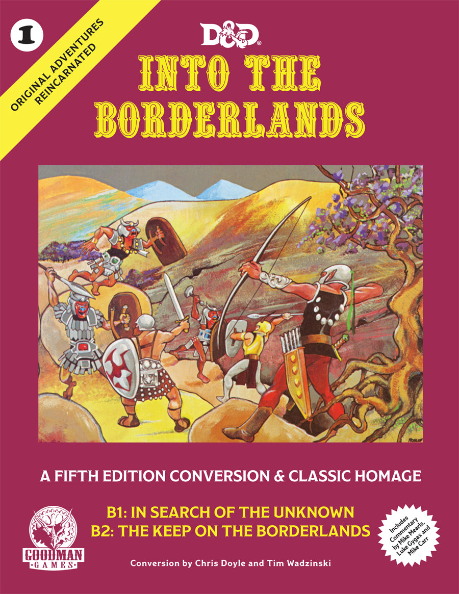 GMG Original Adventures Reincarnated #1: Into the Borderlands (5E Adventure, Hardback) - Bards & Cards