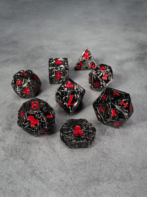Kraken's Reach 8 pc TTRPG Dice Set - Bards & Cards