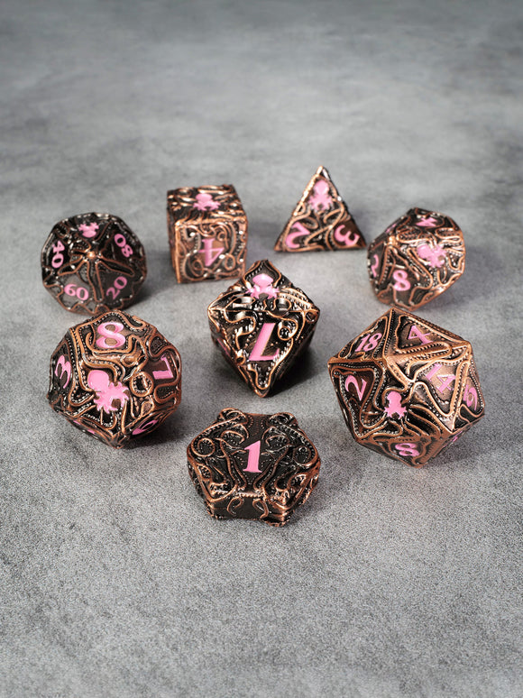 Kraken's Reach 8 pc TTRPG Dice Set - Bards & Cards