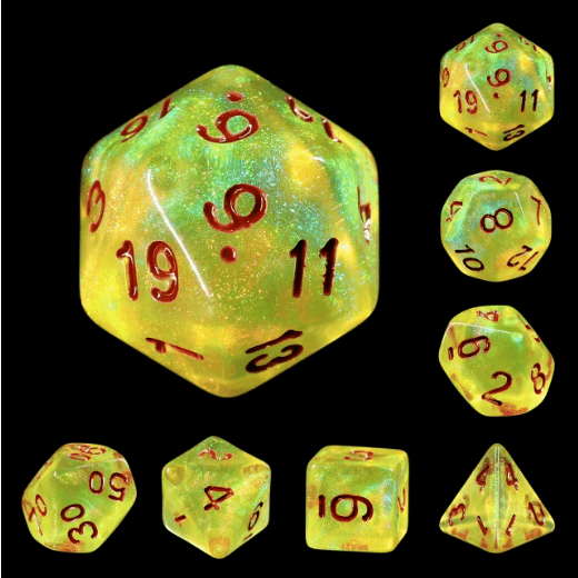 Limelight RPG Dice Set - Bards & Cards