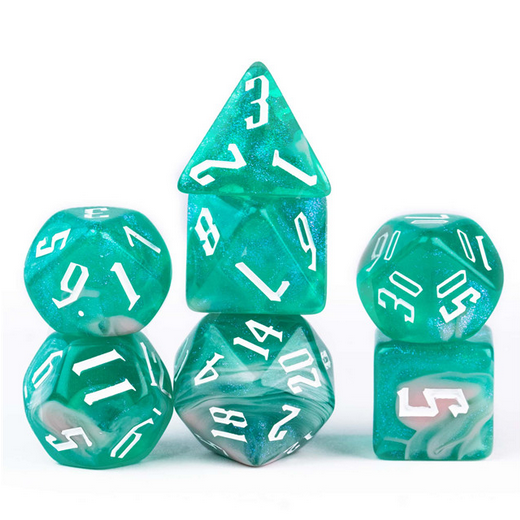 Magician's Wave RPG Dice Set - Bards & Cards