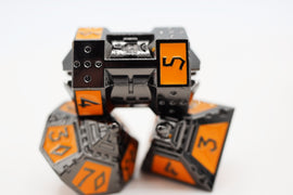 Dice 51: Moonlit Mars - Metal RPG Dice Set - Bards & Cards
