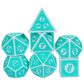 Motif: Azure Dreams RPG Dice Set - Bards & Cards