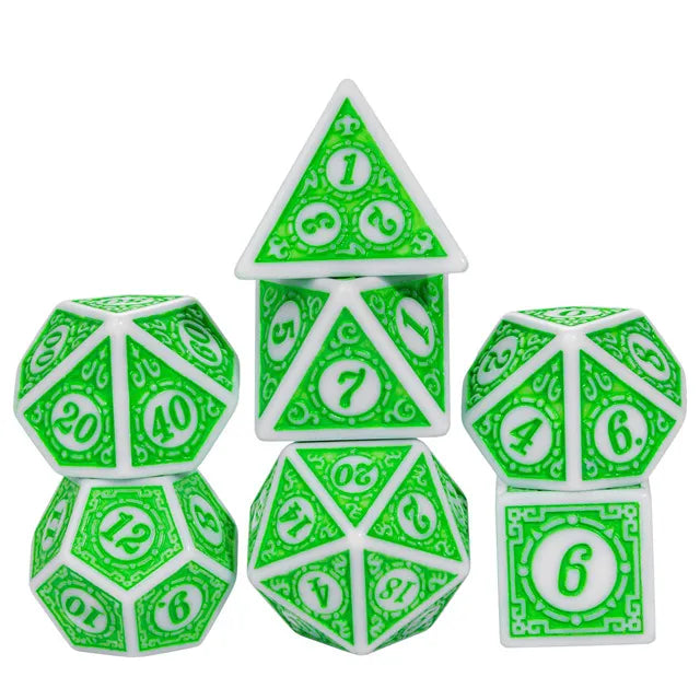 Motif: Leafy RPG Dice Set - Bards & Cards