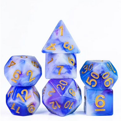 Neptune Chill RPG Dice Set - Bards & Cards