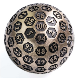 45mm Metal D100 - Inscribed Bronze - Bards & Cards