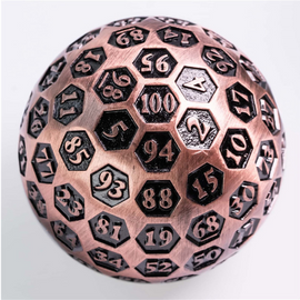 45mm Metal D100 - Inscribed Copper - Bards & Cards