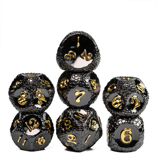 Dragonstone: Night - Metal RPG Dice Set - Bards & Cards