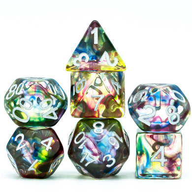 Northern Lights RPG Dice Set - Bards & Cards