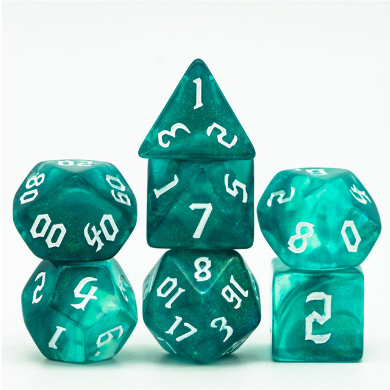 Ocean Elemental RPG Dice Set - Bards & Cards