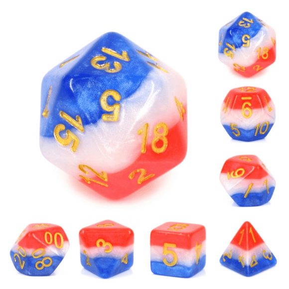 Old Glory RPG Dice Set - Bards & Cards