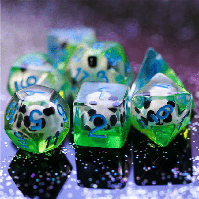 Panda RPG Dice Set - Bards & Cards