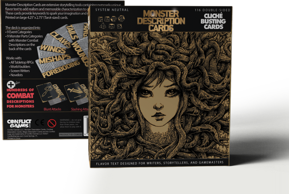 Conflict Games Monster Description Cards - Bards & Cards