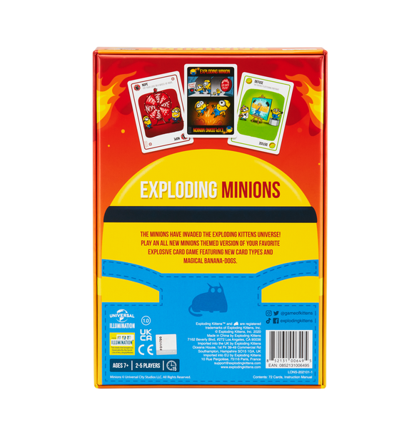 Exploding Minions - A card game for people who are into bananas, flaming unicorns, and sometimes fire hydrants. - Bards & Cards