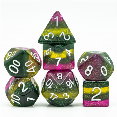 Poison Swamp RPG Dice Set - Bards & Cards