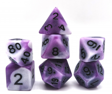 Purple Ancient RPG Dice Set - Bards & Cards